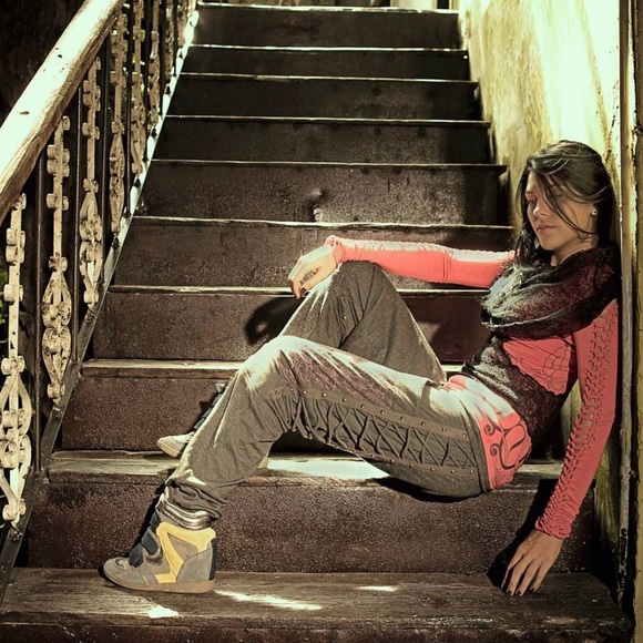 Apocalyptic drop crotch pants with rivets - Picture 1 of 13